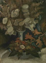 Vase mit Silberblatt